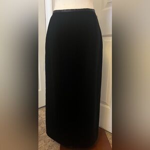 Ann Taylor LOFT Black Velvet Maxi Skirt
